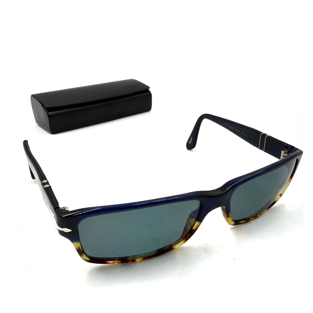 Persol Sunglasses 2747-S Havana Blue Polarized Rectangle Italy